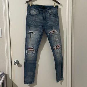 Jordan Craig Men's Ripped Denim Skinny Jeans Size 30/32